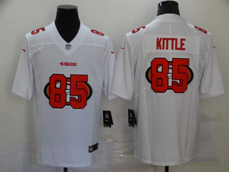 Men San Francisco 49ers #85 Kittle White shadow 2020 NFL Nike Jerseys